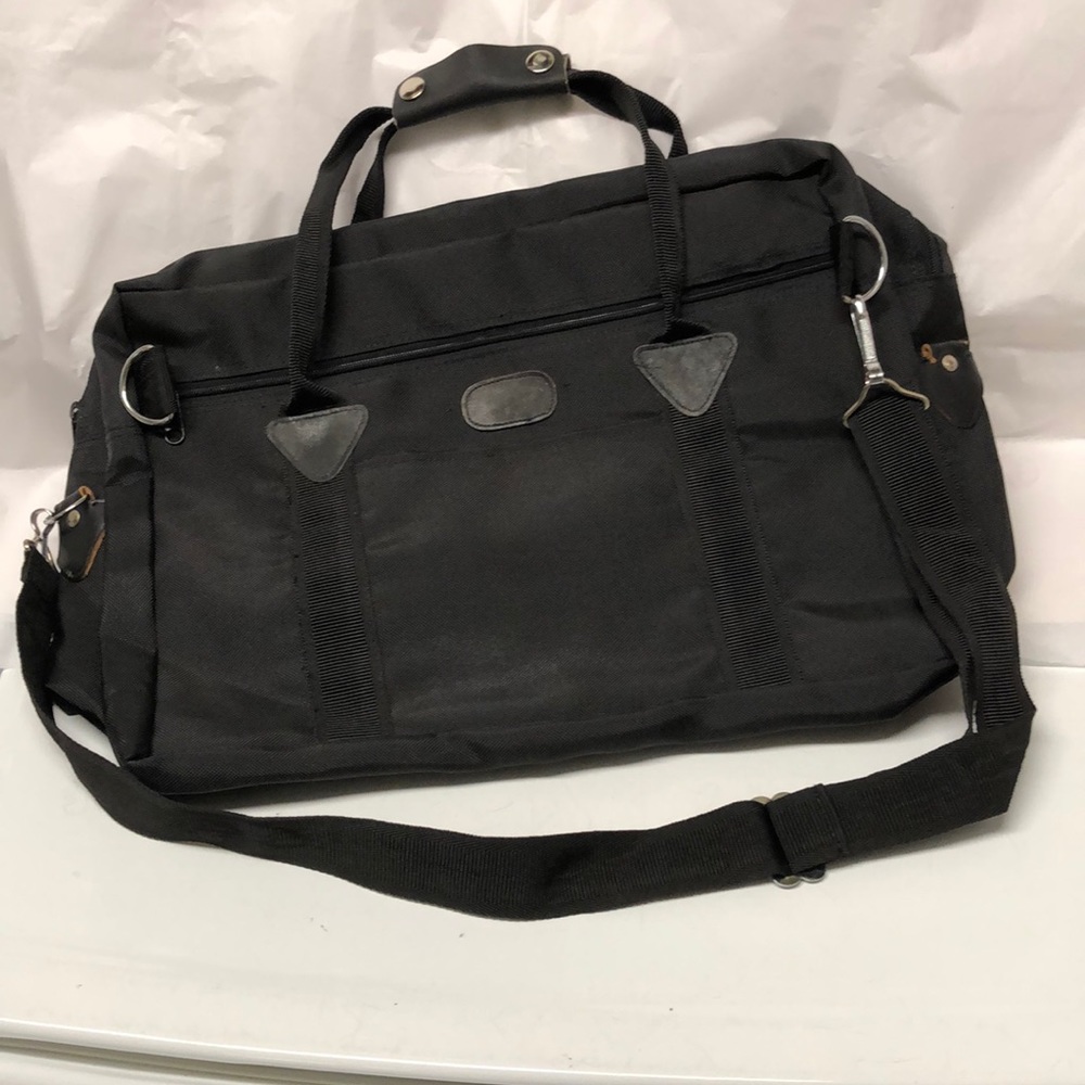 Black duffle bag